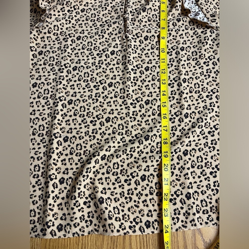 Rachel Parcell Leopard Ruffle Blouse Top Size Small - Picture 6 of 6